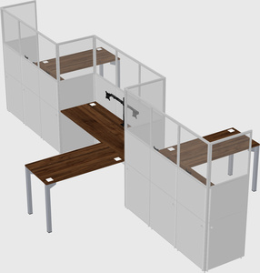 L-shape cubicles