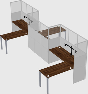 L-shape cubicles