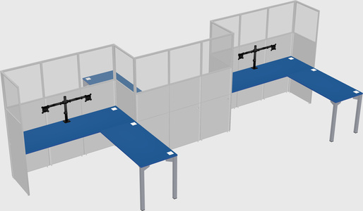 L-shape cubicles