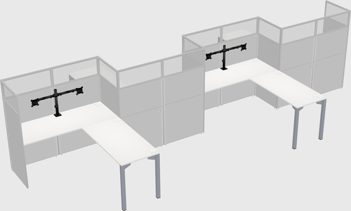 L-shape cubicles