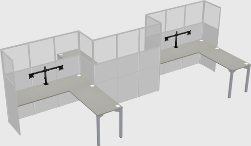 L-shape cubicles