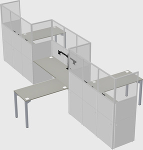 L-shape cubicles