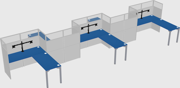 L-shape cubicles