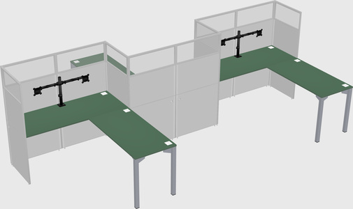 L-shape cubicles