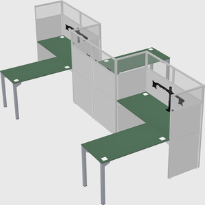 L-shape cubicles