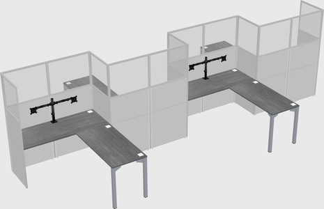 L-shape cubicles