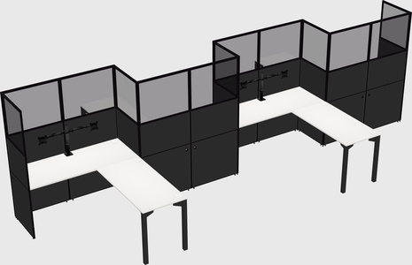 L-shape cubicles