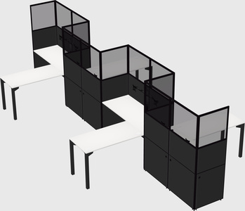 L-shape cubicles
