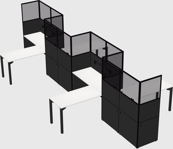 L-shape cubicles