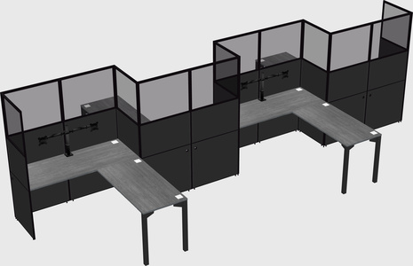 L-shape cubicles