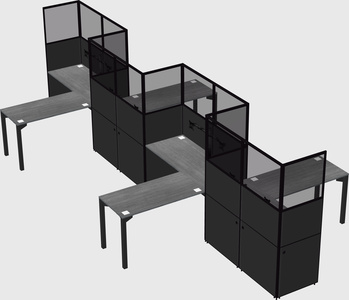 L-shape cubicles