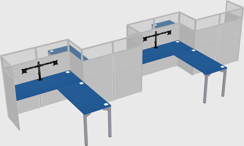 L-shape cubicles