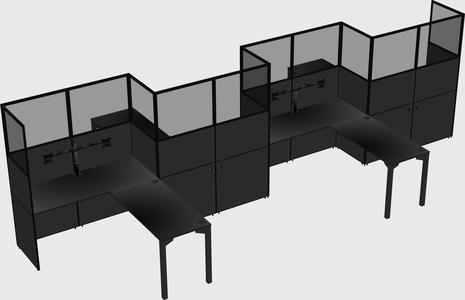 L-shape cubicles