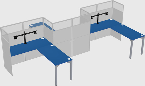 L-shape cubicles
