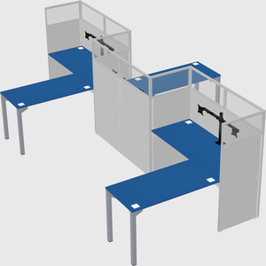 L-shape cubicles