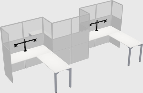 L-shape cubicles