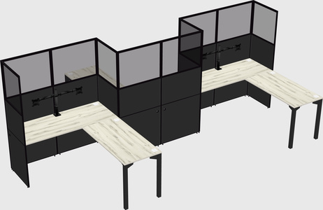L-shape cubicles