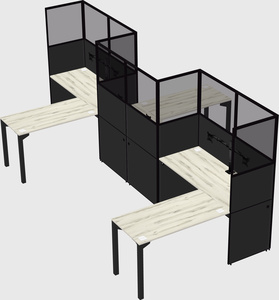 L-shape cubicles