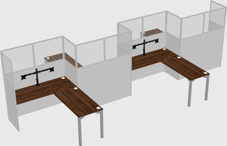 L-shape cubicles