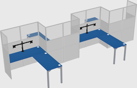 L-shape cubicles