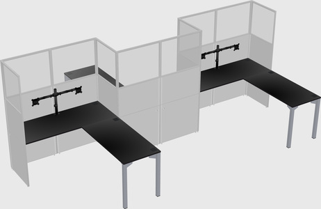 L-shape cubicles