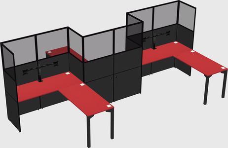 L-shape cubicles