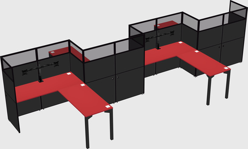 L-shape cubicles