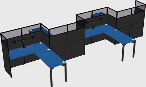 L-shape cubicles
