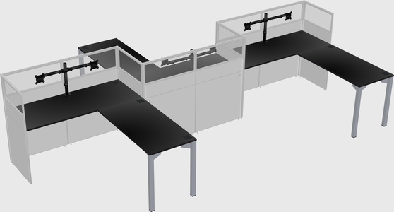 L-shape cubicles
