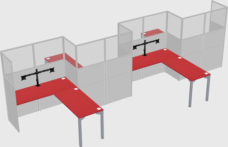 L-shape cubicles