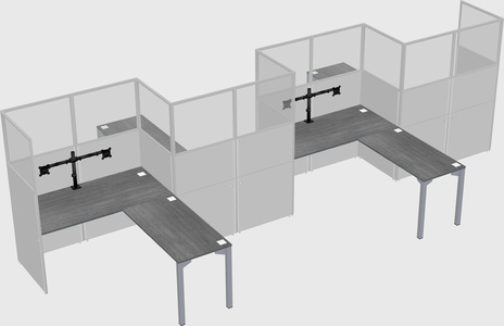 L-shape cubicles