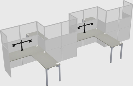 L-shape cubicles