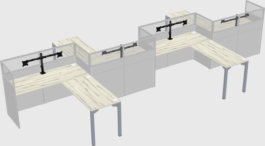 L-shape cubicles