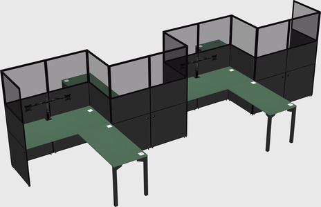 L-shape cubicles