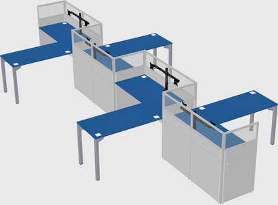 L-shape cubicles