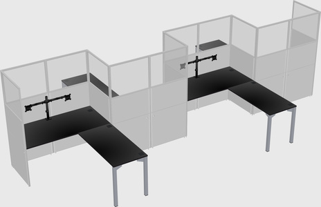 L-shape cubicles