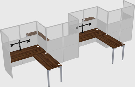L-shape cubicles
