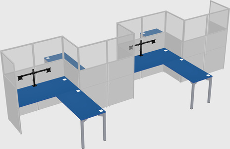 L-shape cubicles