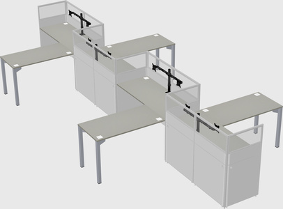 L-shape cubicles