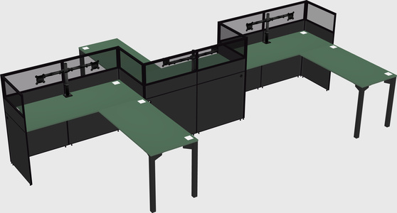 L-shape cubicles