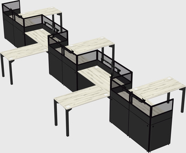 L-shape cubicles