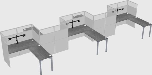 L-shape cubicles