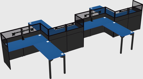 L-shape cubicles
