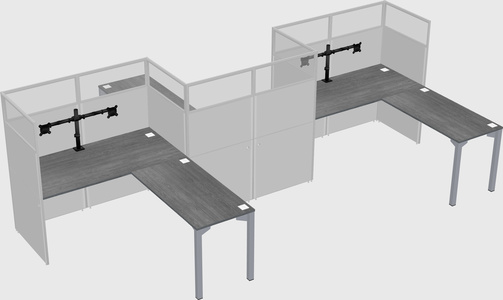 L-shape cubicles