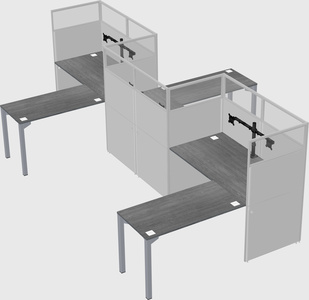 L-shape cubicles