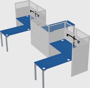 L-shape cubicles