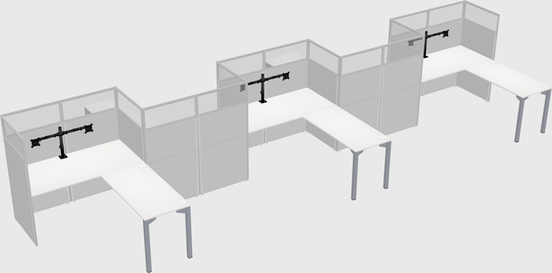 L-shape cubicles