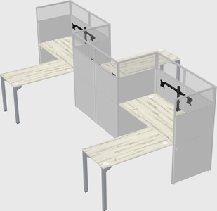 L-shape cubicles