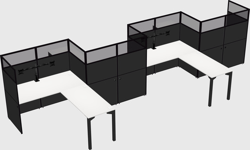L-shape cubicles