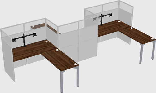 L-shape cubicles